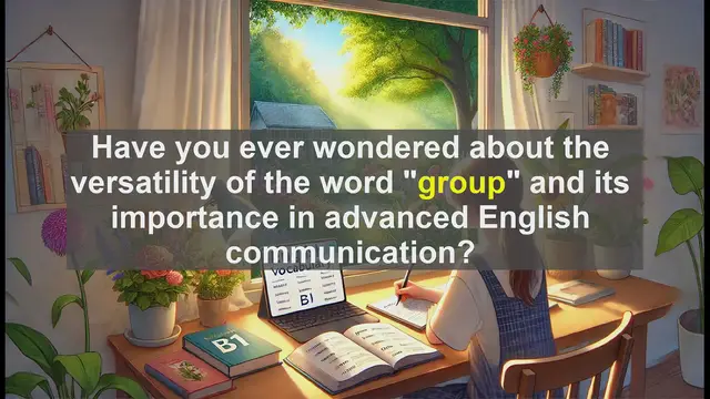 Video thumbnail for 2500 Must Know CEFR B1 Vocabulary - Mastering 'Group': A Key Word for B1 English Proficiency