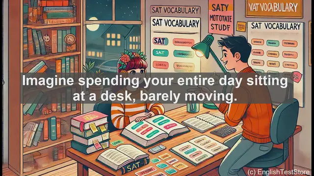 Video thumbnail for 5000 Must Know SAT Vocabulary - Sedentary: Understanding the Word and Its Impact on Health