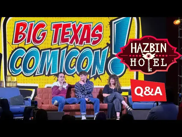 Video thumbnail for Hazbin Hotel Panel: Alastor, Angel Dust, Mimzy Voice Actors Talk at Big Texas Comic Con 2024