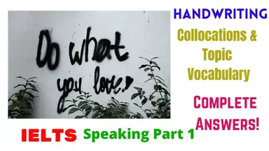 'Video thumbnail for HANDWRITING | IELTS SPEAKING PART 1 RECENT TOPIC | Questions & Answers | Collocations & Vocabulary'