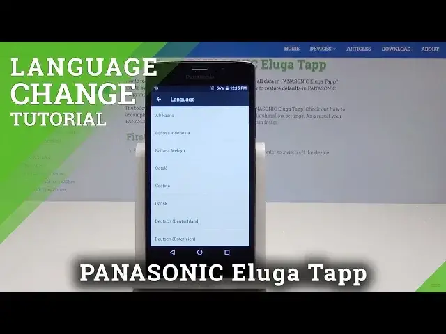 Video thumbnail for How to Change Language in PANASONIC Eluga Tapp