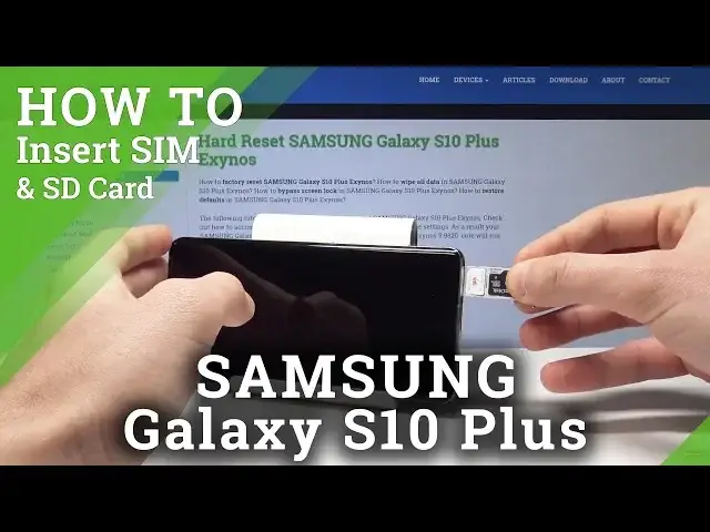 Video thumbnail for How to Insert Nano SIM in SAMSUNG Galaxy S10 Plus - Install Micro SD Card