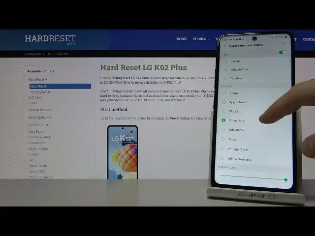 'Video thumbnail for How to Schedule Alarm Sound in LG K62 Plus – Add Alarm'