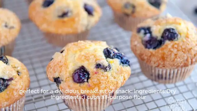 Video thumbnail for Blueberry muffin recipe