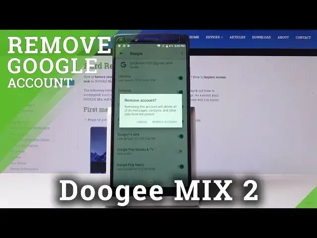 'Video thumbnail for How to Remove Google Account in DOOGEE Mix 2 - Erase Google User'