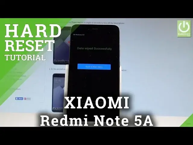 Video thumbnail for Hard Reset XIAOMI Redmi Note 5A - Wipe Data / Remove Screen Lock