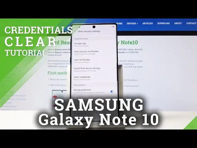 'Video thumbnail for How to Clear Credentials in SAMSUNG Galaxy Note 10 - Delete All Licenses'