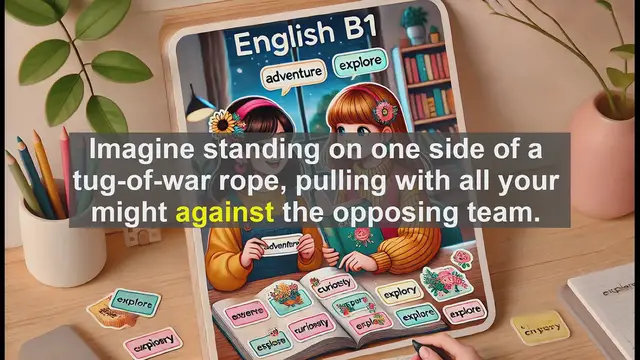 Video thumbnail for 2500 Must Know CEFR B1 Vocabulary - Understanding 'Against': A Key Preposition for B1 English