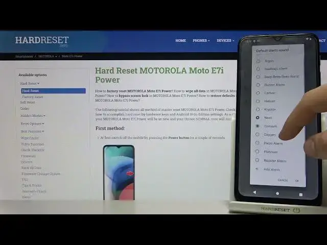 'Video thumbnail for Motorola Moto E7i Power - List Of All Default Alarm Sounds'