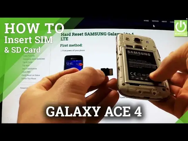 'Video thumbnail for How to insert SIM card and Micro SD card in SAMSUNG Galaxy Ace 4 LTE'