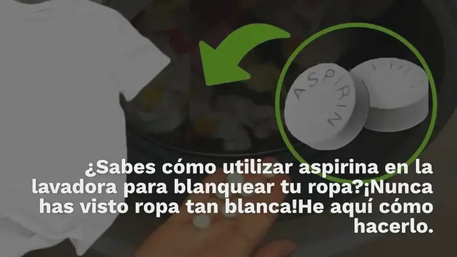 Video thumbnail for Aspirina en la lavadora, tírala y mira lo que pasa: ropa perfecta