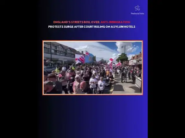 'Video thumbnail for England’s Streets Boil Over: Anti-Immigration Protests Surge After Court Ruling on Asylum Hotels'