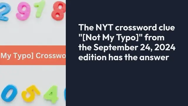 Video thumbnail for [Not My Typo] NYT Crossword Clue