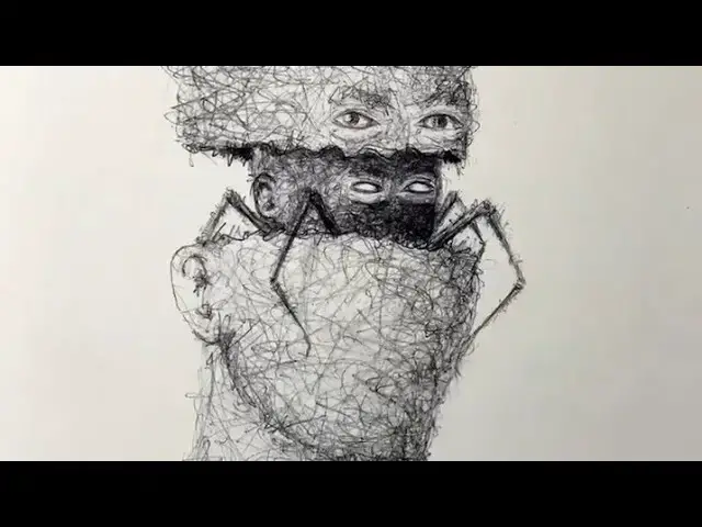 Video thumbnail for 🫩 Sketching the wierd imagination