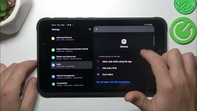 Video thumbnail for How to Turn Off App Tracking on Samsung Tab Active3 – Manage App Tracking