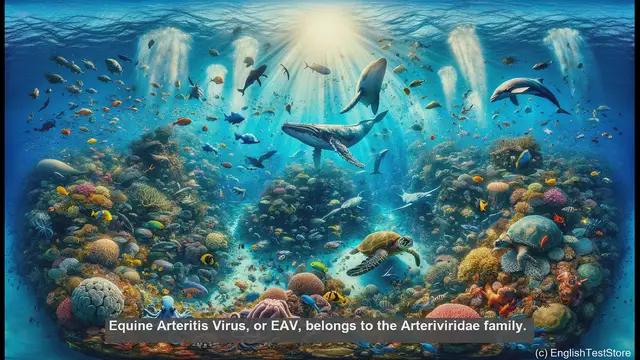 Video thumbnail for Equine arteritis virus in biology - meaning, definition and examples