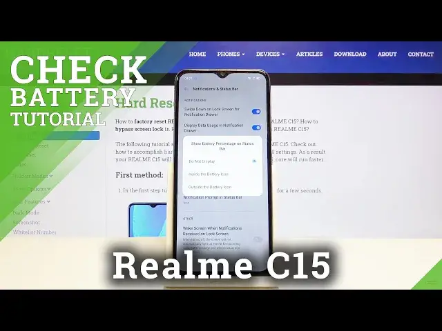 'Video thumbnail for How to Show Battery Percentage in Realme C15 – Battery Level'