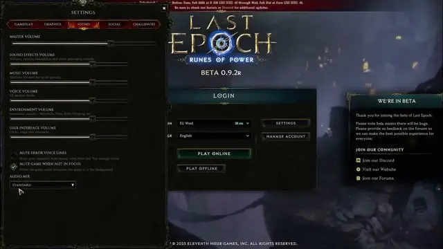 Video thumbnail for How To Change Audio Mix In Last Epoch