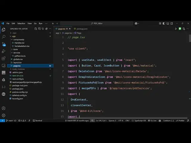 Video thumbnail for I Built this Next.js Merge PDF Editor Passive Income 10$/Month Web App Using PDF LIB in Browser