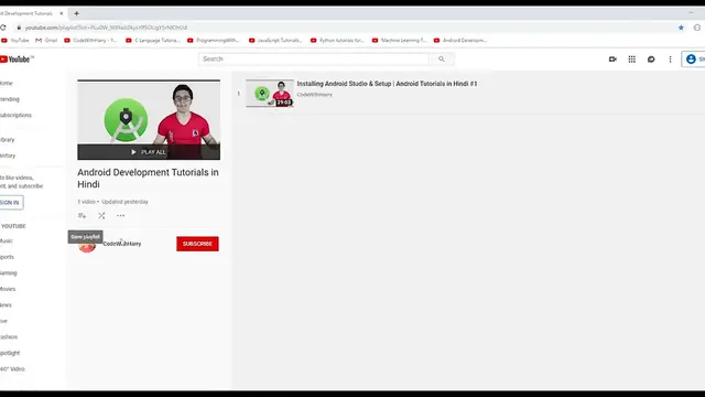 Video thumbnail for Creating Our First Android App (with APK) _ Android Tutorials in Hindi #2