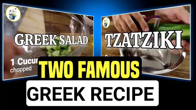 'Video thumbnail for GREEK SALAD & TZATZIKI easy Recipe'