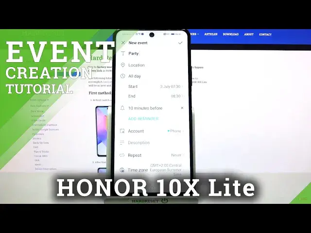 Video thumbnail for How to Add Event to Calendar in HONOR 10X Lite – Use Calendar