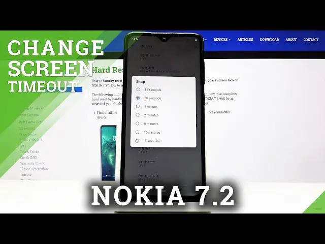 'Video thumbnail for How to Set Screen Timeout in NOKIA 7.2 – Select Sleep Time'