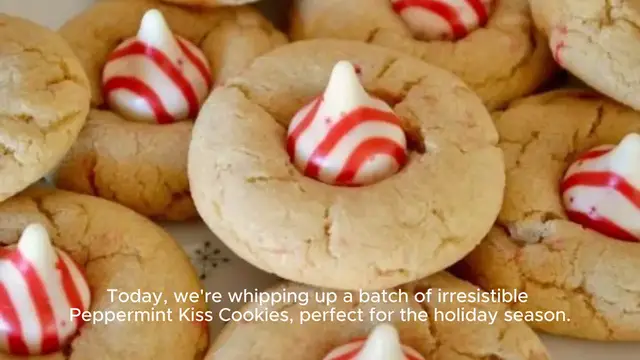 Video thumbnail for Peppermint Kiss Cookies