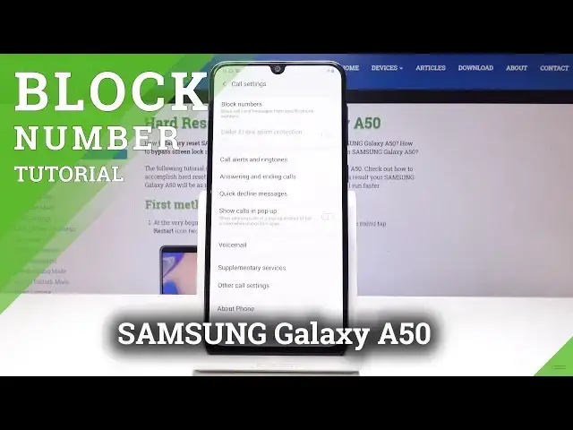 'Video thumbnail for How to Block Contact in SAMSUNG Galaxy A50 - Block Calls & Texts'