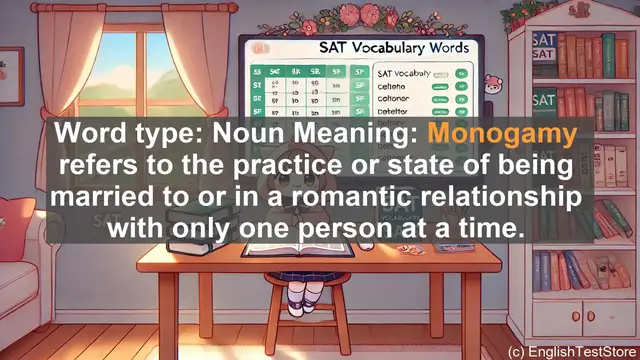 Video thumbnail for 5000 Must Know SAT Vocabulary - Monogamy: One Partner at a Time