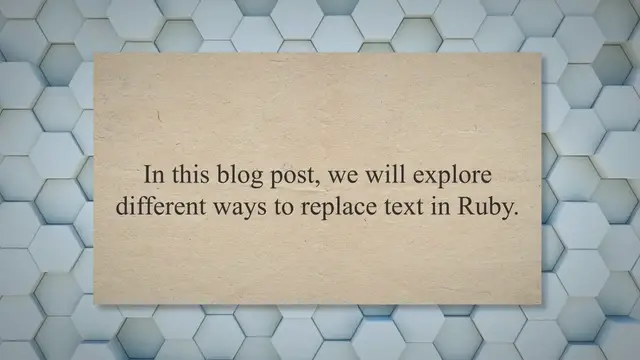 'Video thumbnail for How To Replace In Ruby'
