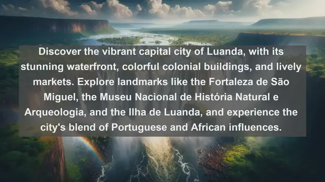 Video thumbnail for Explore Angola's Beauty: Top 10 Most Stunning Cities to Visit