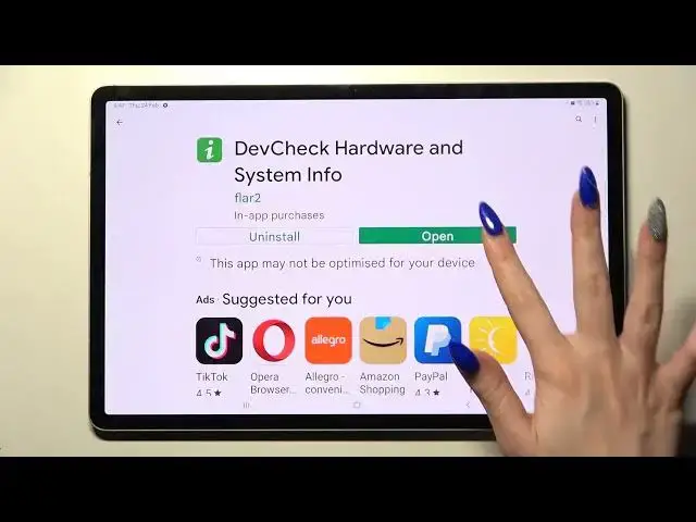 'Video thumbnail for How to Check Phone Specification on SAMSUNG Galaxy Tab S8+ - DevCheck Hardware and System Info app'