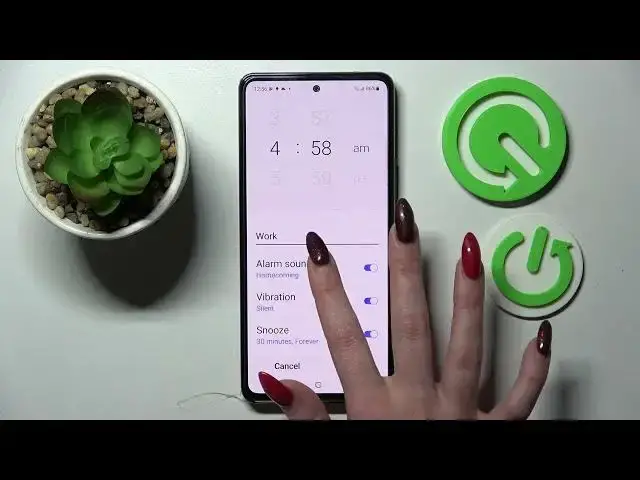'Video thumbnail for How to Set Up Alarm Clock on SAMSUNG Galaxy A53 5G - Open Alarm Clock Settings'