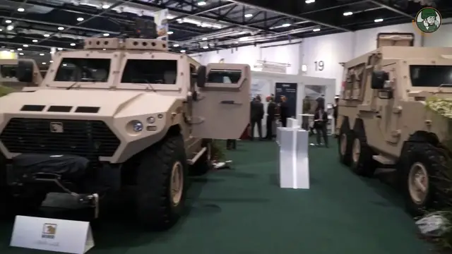 'Video thumbnail for NIMR Ajban 440A HAFEET Ambulance RIV JAIS MRAP armoured at DSEI 2017 defence exhibition London UK'
