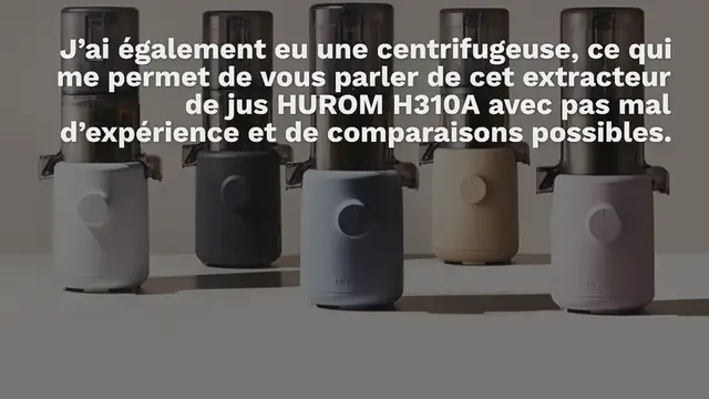 Video thumbnail for Test de l’extracteur de jus Hurom H310A