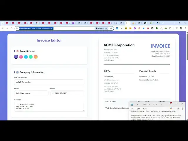 Video thumbnail for I Built this PDF Invoice Editor in Browser Passive Income SaaS Web App | 10$ Daily With Source Code
