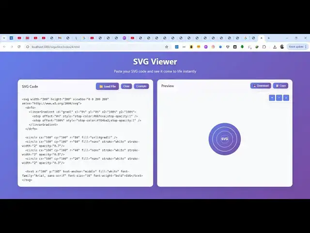 Video thumbnail for Build a SVG Viewer & Editor in Browser to Render & Edit SVG Using HTML & JavaScript