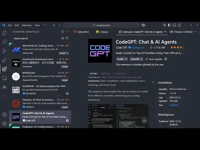 Video thumbnail for CodeGPT AI Coding Autocomplete & Assistant in VS Code to Generate Web Apps Quickly