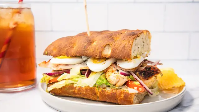 Video thumbnail for Loaded Cobb Sandwich Recipe