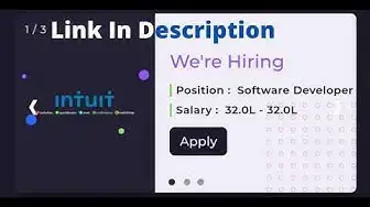 Video thumbnail for 33 lac package full time job | Intuit ,Citymall ,Verse offering Full time as SDE -2022 | Link in des