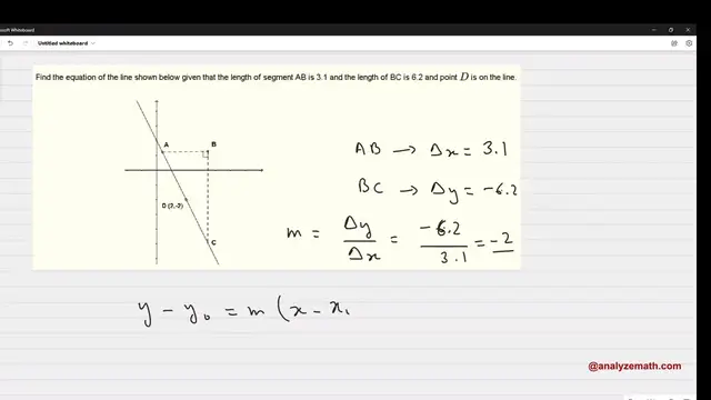 Video thumbnail for Find Equation of a Line From its Graph