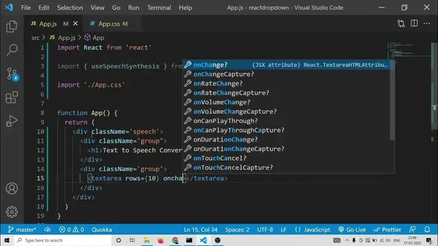 Video thumbnail for Build a React.js Text to Speech App Using react-speech-kit Library in Browser Using Javascript