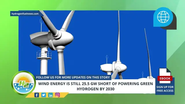 Video thumbnail for Wind energy is still 25 5 GW short of powering green hydrogen by 2030