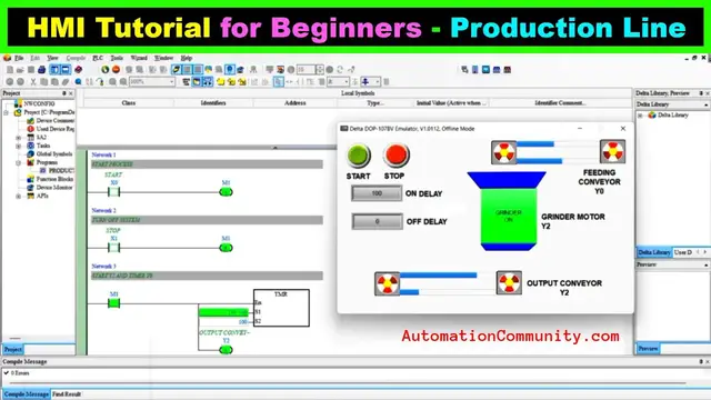 Video thumbnail for HMI Tutorial for Beginners - Production Line - Online Course