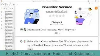 Video thumbnail for English Conversation | Transfer service