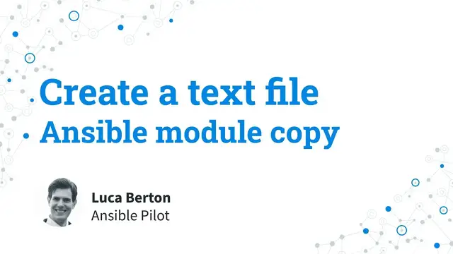 Video thumbnail for Create a text file - Ansible module copy