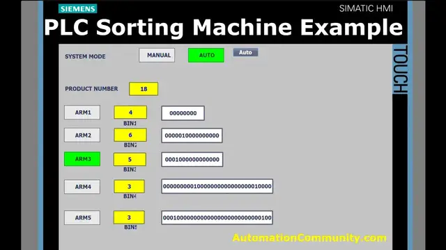 PLC Sorting Machine Example Simulation - Shift Registers | Open Video