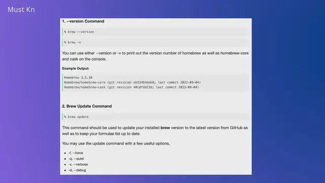 Video thumbnail for Must Know Homebrew Commands for MacLinux Users