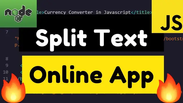 Video thumbnail for Node.js Express Text Splitter By Space,Comma and Semicolon Online Tool Using Split Method in JS
